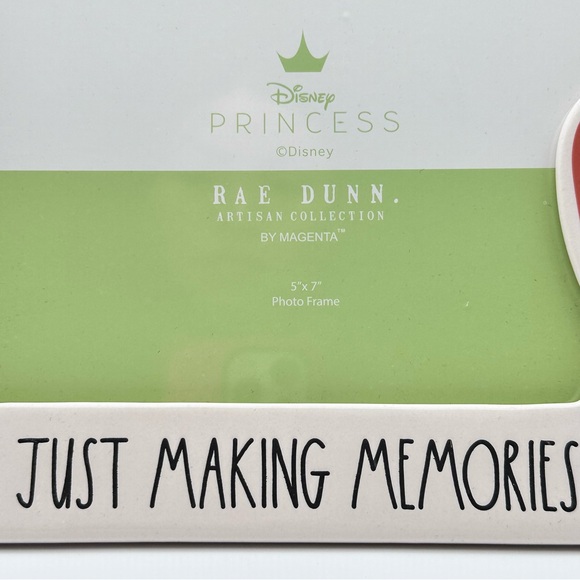 Rae Dunn x Disney Princess JUST MAKING MEMORIES Ceramic Photo Picture Frame - Picture 2 of 5